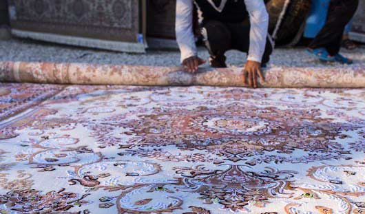 روش اصولی لول کردن قالی در قالیشویی باجک قم